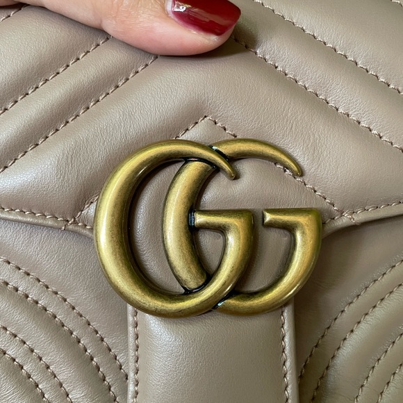 Gucci GG Marmont Dusty Pink Mini Top Handle Bag 🩷 - Picture 4 of 16